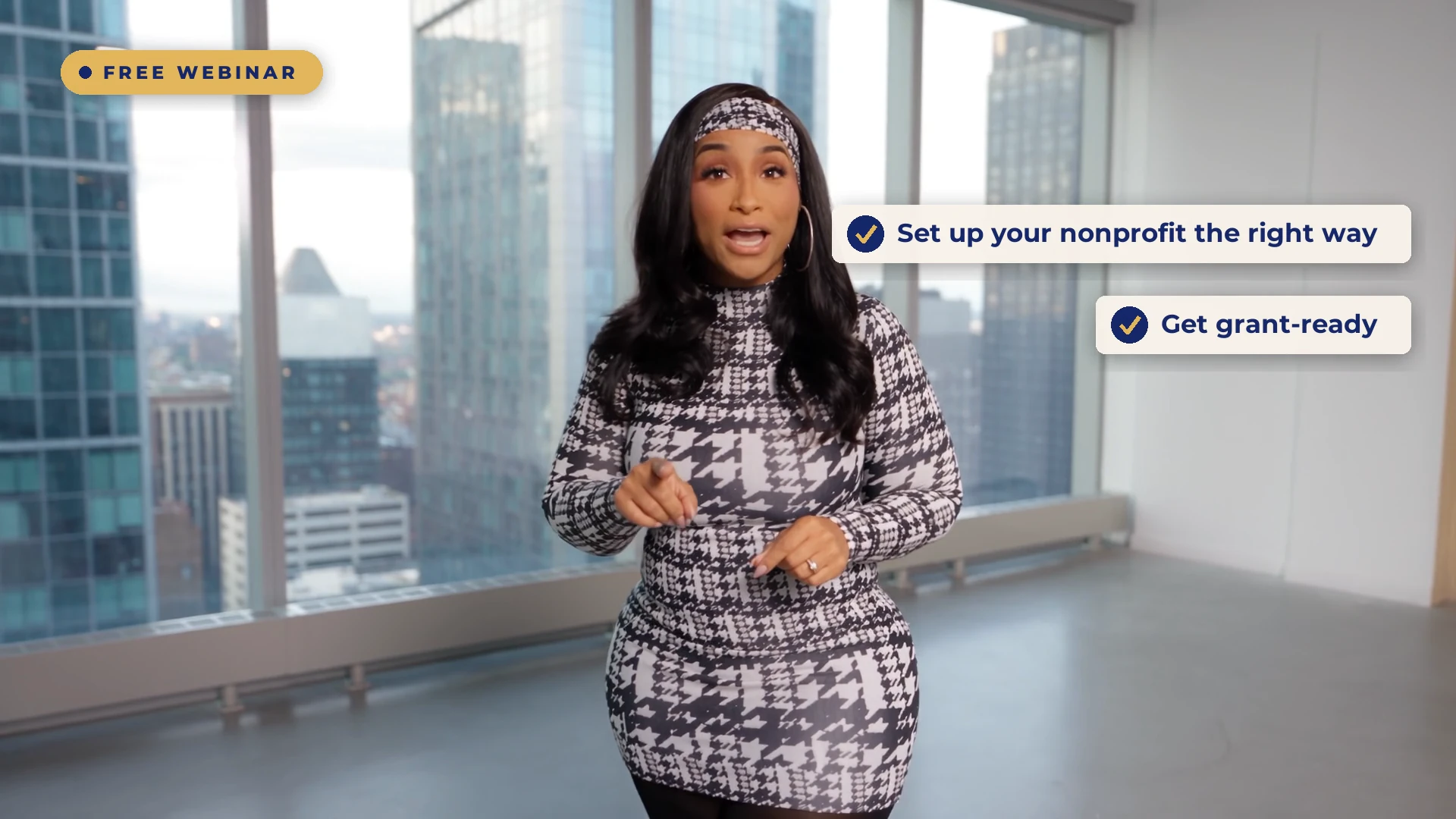 Whitney Fagan presenting the free webinar: set up your nonprofit the right way, get grant-ready